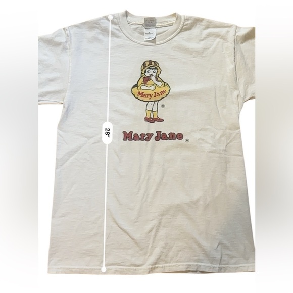 Vintage T-Shirt Mary Jane Candy Necco Mens M 100% Cotton White - Picture 8 of 8